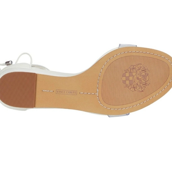 Vince Camuto Women's Stassia Wraparound Wedge Sandal WHITE/CLEAR - Picture 6 of 7